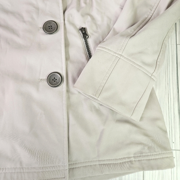 PrAna Martina Button Down Pea Coat in Ivory Sand Size Medium - Picture 8 of 15
